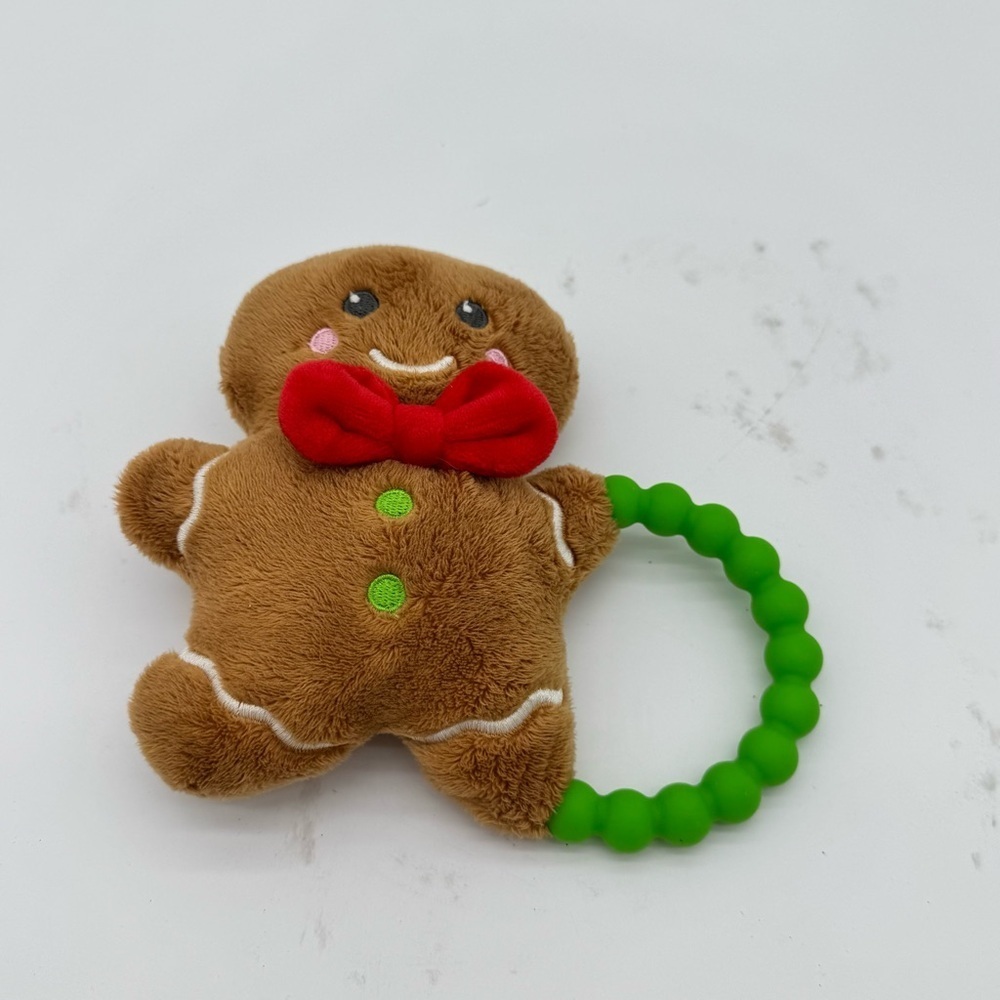Spark.Create.Imagine. Brown Gingerbread Man Holiday Plush Rattle
